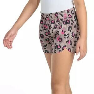 Girls‎ Adidas Elastic Waistband Printed Woven Pacer Shorts Cheetah XL